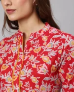 Floral Print Flared Kurta Set - Image 2